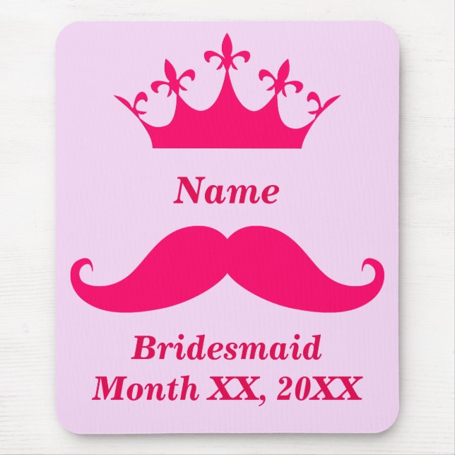 Tapis De Souris Maid Pink Moustache Mousepad (Devant)