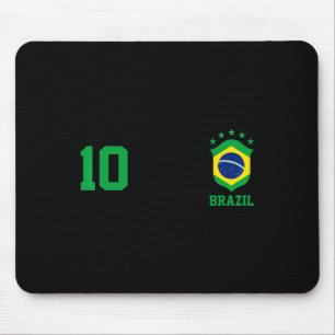 Tapis De Souris Maillot de foot Chica Brésil Drapeau Fierté brésil