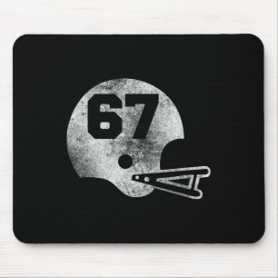 Tapis De Souris Maillot de football vintage numéro 67 Numéro de jo