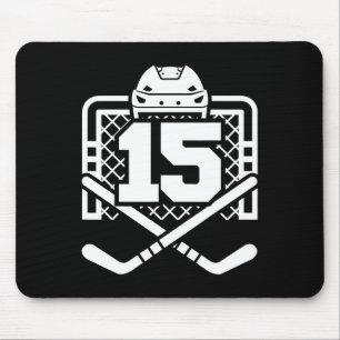Tapis De Souris Maillot de hockey numéro 15 drôle de joueur de hoc