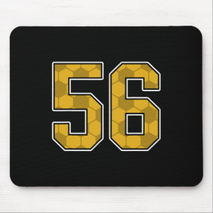 Tapis De Souris Maillot de joueur de football à motif doré numéro