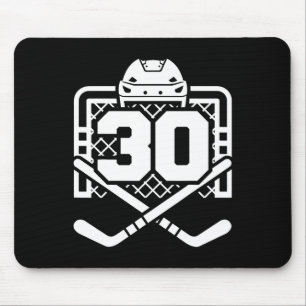 Tapis De Souris Maillot numéro 30 de hockey drôle de joueur de hoc