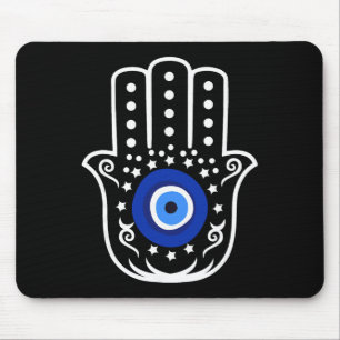 Tapis De Souris Main de Hamsa Fatima Œil de Tigre Turc Protection 