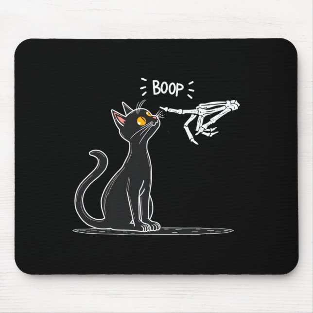 Tapis De Souris Main de squelette de chat noir Boop Performance Ha (Devant)