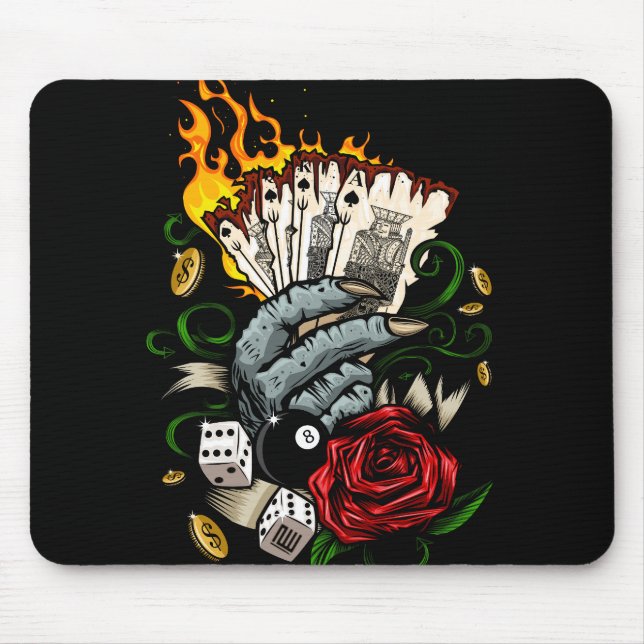 Tapis De Souris Main Des Cartes (Devant)