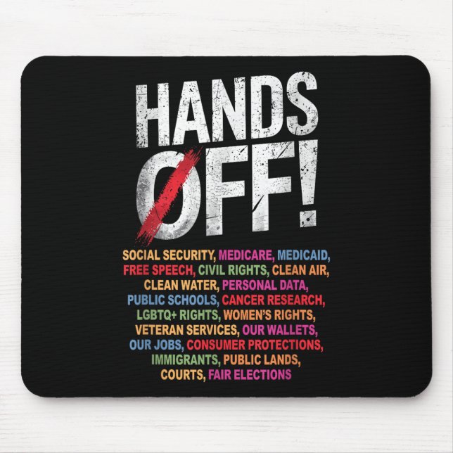 Tapis De Souris Mains off My Social Security 2025 (Devant)