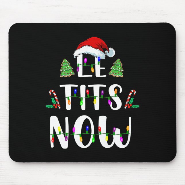 Tapis De Souris Maintenant Noël Laissez Neige Fun Fun Fun Fun (Devant)