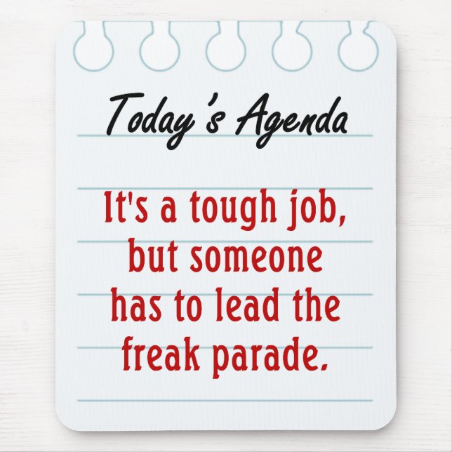 Tapis De Souris Maintenant qu'est un travail dur (2) (Devant)