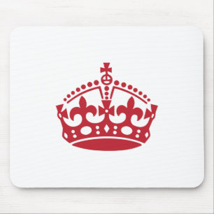 Tapis De Souris Maintenez calme la couronne de victoire rouge