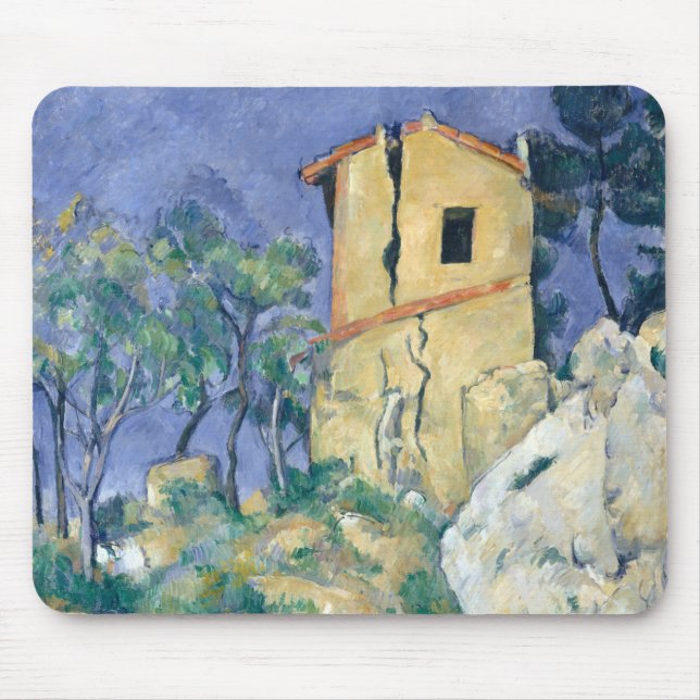Tapis De Souris Maison aux murs craqués Paul Cezanne Post Imp (Devant)