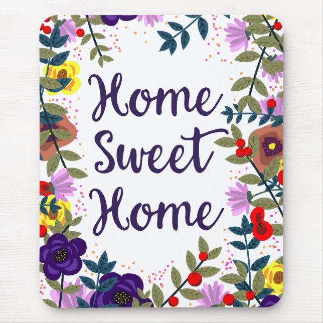 Tapis De Souris Maison Douce Maison Récif Floral (Devant)