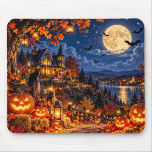Tapis de souris Maison Hantée Halloween