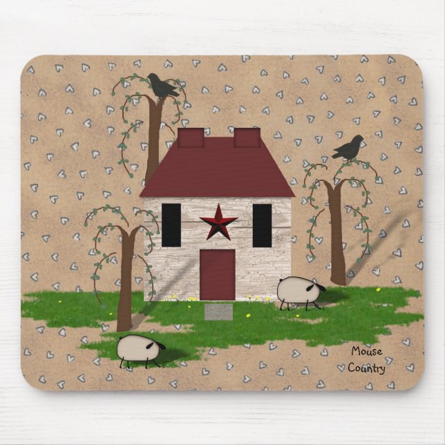 Tapis De Souris Maison primitive Mousepad (Devant)