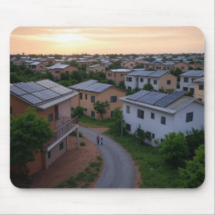 Tapis De Souris Maisons avec Panneaux Solaires