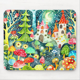 Tapis De Souris Maisons de fées et champignons
