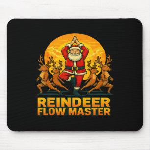 Tapis De Souris Maître de yoga du Père Noël de Noël de renne Flow