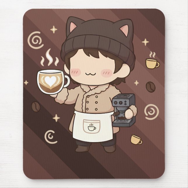 Tapis De Souris Maître du café Expert en espresso Art (Devant)