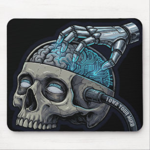 Tapis De Souris Maîtrisez Votre Esprit – Crâne Cyberpunk Télécharg