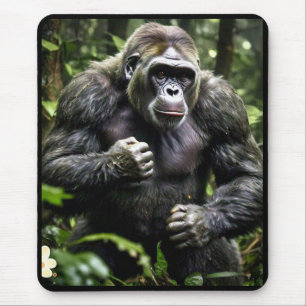 Tapis De Souris "Majestic Gorilla en action"