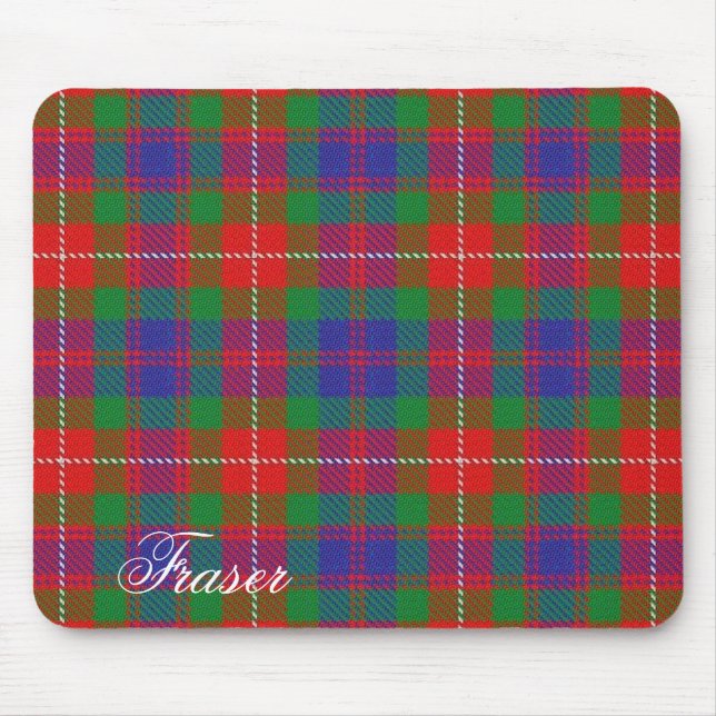 Tapis De Souris Majestic Scottish Clan Fraser de Lovat Tartan (Devant)