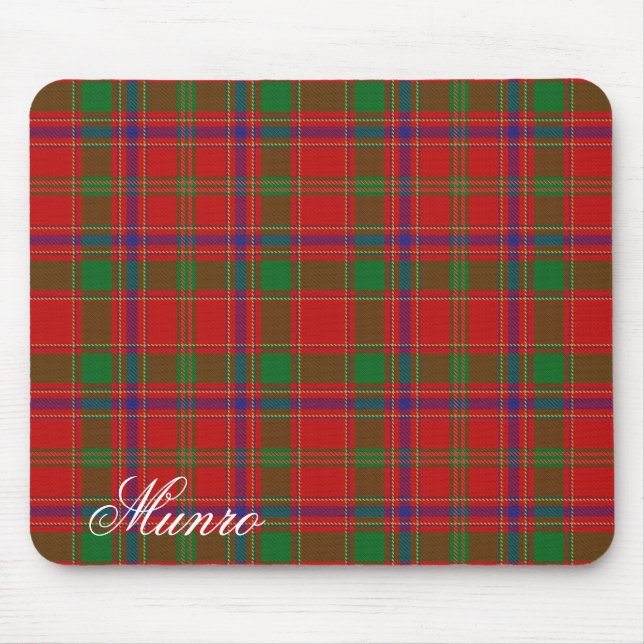 Tapis De Souris Majestic Scottish Clan Munro Tartan (Devant)