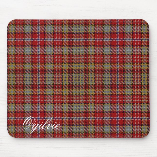 Tapis De Souris Majestic Scottish Clan Ogilvie Ogilvy Tartan (Devant)