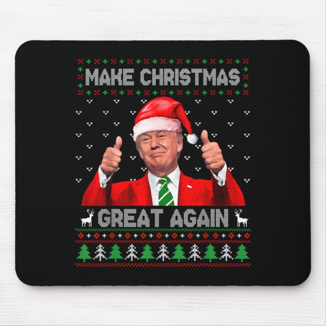 Tapis De Souris Make Christmas Great Again Xmas Funny Pajamas Ugly (Devant)