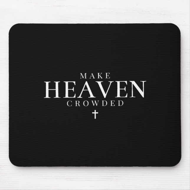 Tapis De Souris Make Heaven Crowded Cross Minimalist Christian Rel (Devant)