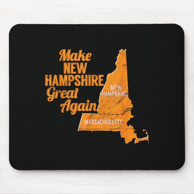 Tapis De Souris Make New Hampshire Great Again Build A Wall  (Devant)