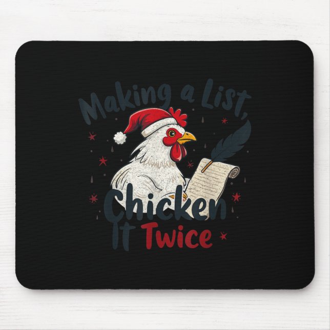 Tapis De Souris Makin A List Chicken It Twice Funny Chicken Christ (Devant)