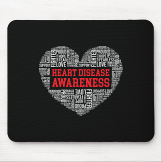 Tapis De Souris Maladie Cardiaque Février Portez Rouge Sensibilisa