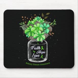 Tapis De Souris Maladie Foi Amour Espérance Fleur Jar Sensibilisat