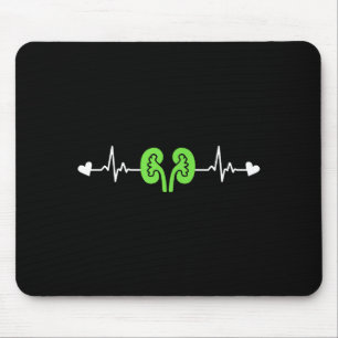 Tapis De Souris Maladie Rénale Sensibilisation Battement de coeur