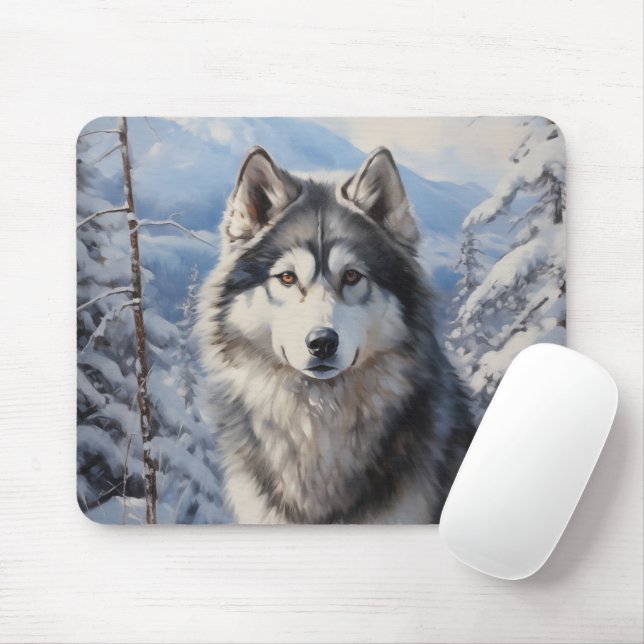Tapis De Souris Malamute d'Alaska (Avec souris)