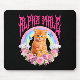 Tapis De Souris Mâle Alpha Drôle Mignon Chat Chaton Mème Femmes