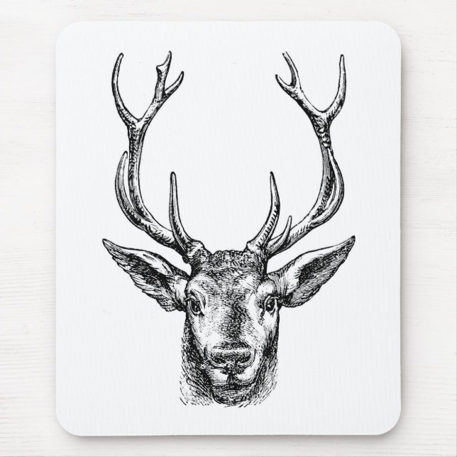 Tapis De Souris Mâle d'un cerf commun (Devant)