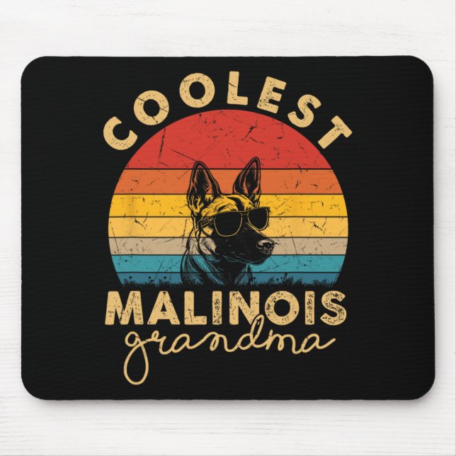 Tapis De Souris Malinois Les Cadeaux De Grand-Mère Les Plus Cools  (Devant)