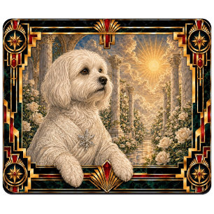 Tapis De Souris Maltais, chien Art Déco