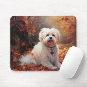 Tapis De Souris Malti Tzu à l'automne Feuilles automne Inspire