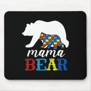 Tapis De Souris Mama Bear Sensibilisation sur l'autisme Puzzle Mam