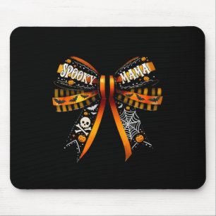 Tapis De Souris Mama Coquette Bow Citrouille mignonne Halloween Fe
