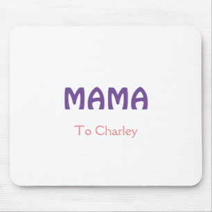 Tapis De Souris Mama mères heureuses rétro violet ajouter du texte