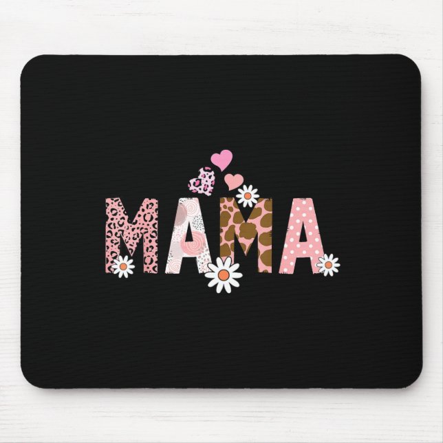 Tapis De Souris Mama & mini floral maman & maman & (Devant)