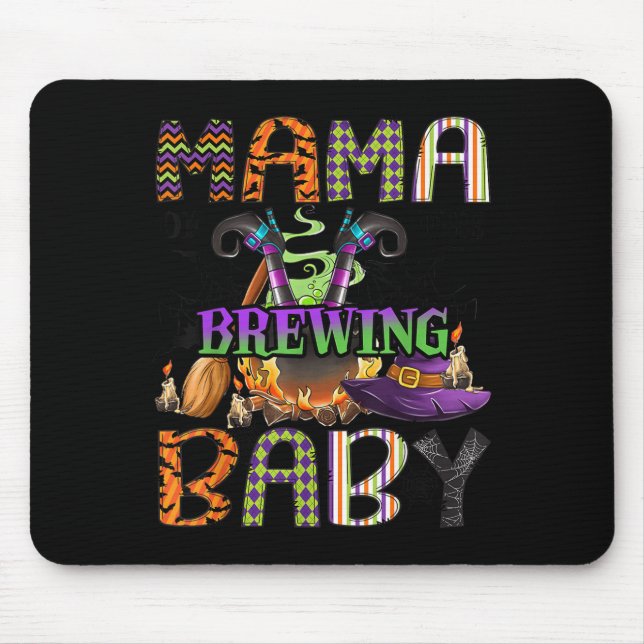 Tapis De Souris Mama Of Brewing Baby Halloween One Soky Mama  (Devant)