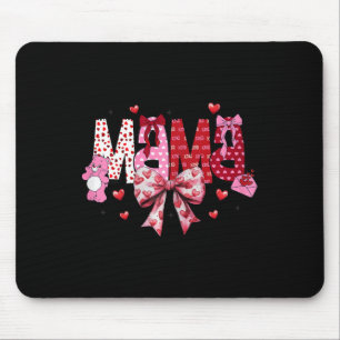 Tapis De Souris Mama Saint-Valentin Groovy Coquette Nœud Cœur Val