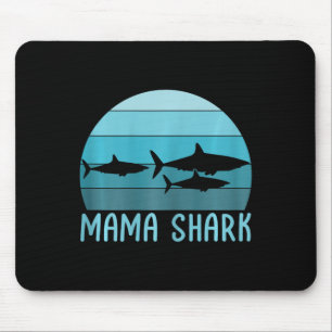 Tapis De Souris Mama Shark Maman of 2 Mother's Day