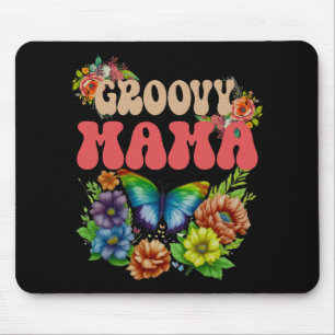 Tapis De Souris Mama Super Floral, Retro Fête des Mères Coloré