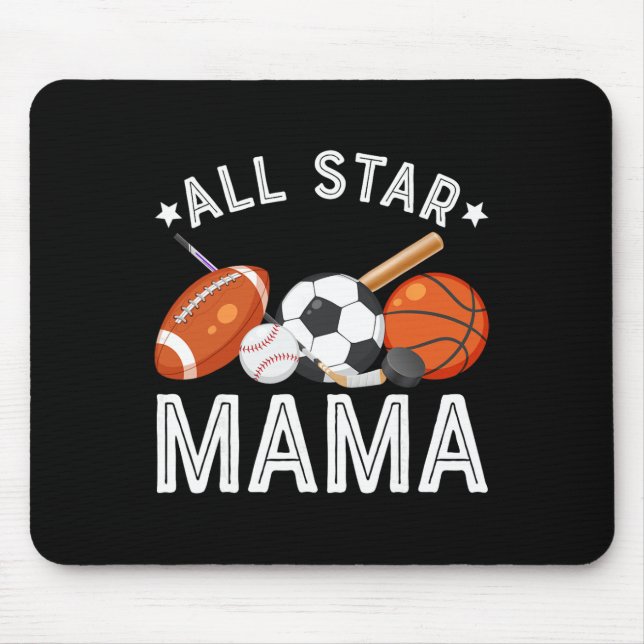 Tapis De Souris Maman All Star du garçon d'anniversaire Sketll Foo (Devant)