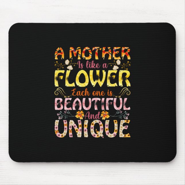 Tapis De Souris Maman Art Une Mère Est Comme Une Fleur (Devant)