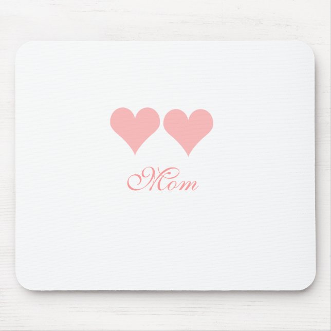 Tapis De Souris Maman aux coeurs roses mousepad (Devant)